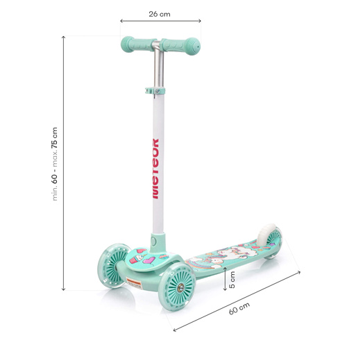 Dreirad-Roller Meteor Funny mint