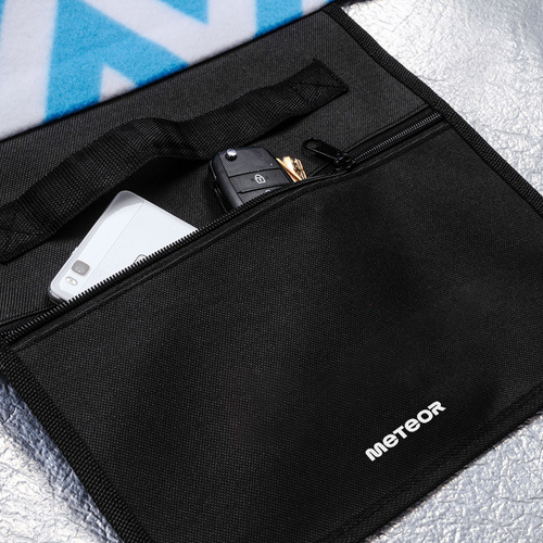 Picnic Blanket Meteor XL 180x200 cm Zigzag blue