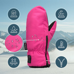 Winterhandschuhe Meteor Juna XS pink/schwarz