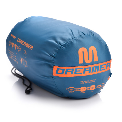 Sleeping bag Meteor Dreamer L dark turquoise/ orange