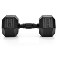 Hantel heksagonalny gumowany Meteor 12.5kg