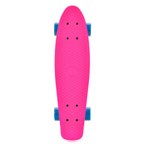 Plastic skateboard Meteor pink/neon blue/violet