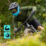 Fullface-Fahrradhelm Meteor Hydra S 51-55 cm schwarz/blau