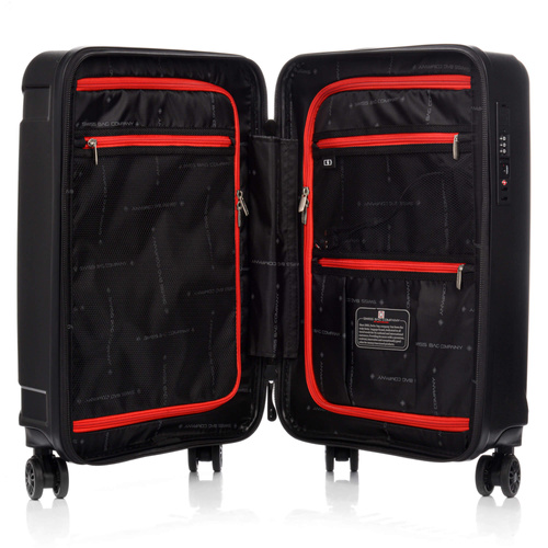 SwissBags Tourist Cabin Suitcase 55cm Black