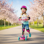 Three-wheel scooter Meteor Funny pink