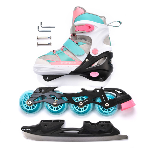 Inline skates Meteor 2in1 L 38-41 pink / blue
