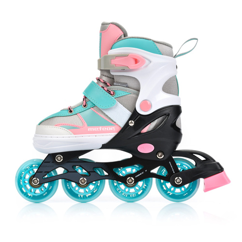 Meteor Rollschuhe S 30-33 rosa/hellblau