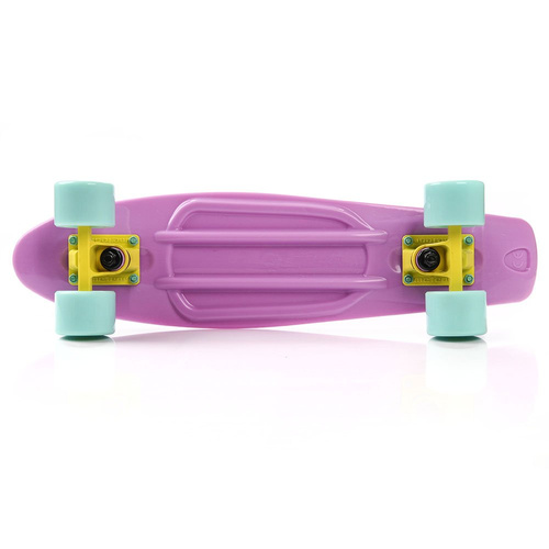Meteor Kunststoff-Skateboard gelb/pastellrosa/mint