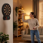 Elektronische Dartscheibe Meteor, 27 Spiele, 8 Spieler, 4-LED