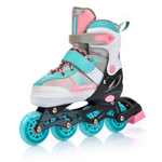 Meteor Rollerskates L 38-41 rosa/hellblau