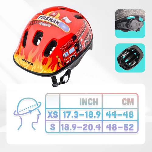 Kask rowerowy dla dzieci Meteor KS06 S 48-52 cm Firetracker