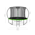Trampolina Meteor TRP-10ft 305 cm zielony