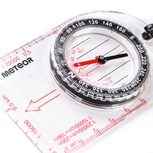 Compass Meteor semicircular with ruler