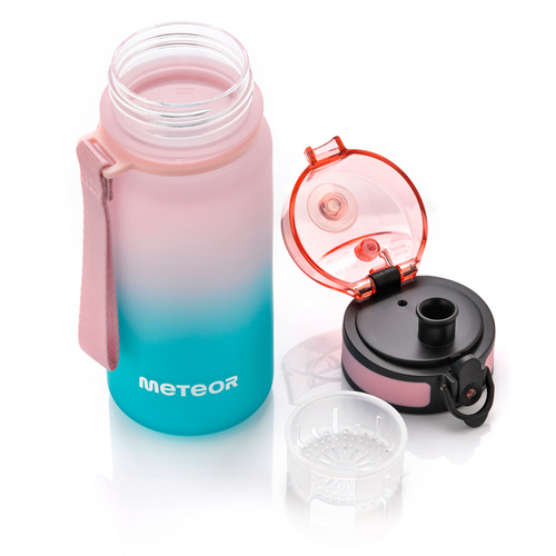 Bidon sportowy Meteor 350 ml rózowy/turkusowy