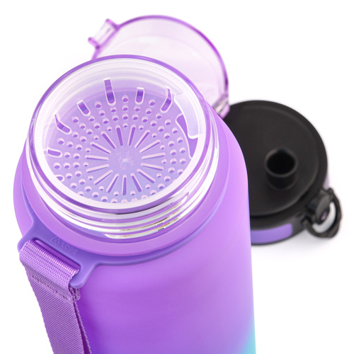 Sports water bottle Meteor 1000 ml purple/blue