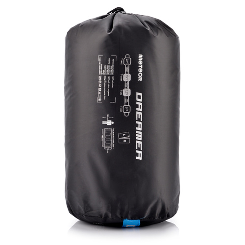Schlafsack Meteor Dreamer L blau/schwarz