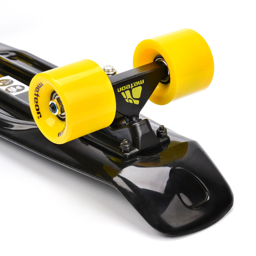 Plastic skateboard Meteor black/yellow/black