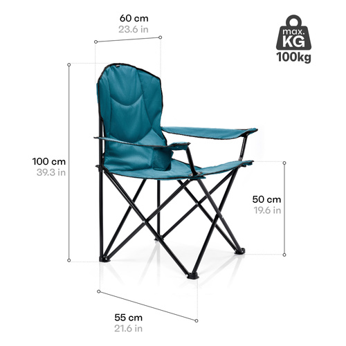 Meteor Hiker folding chair sea colour