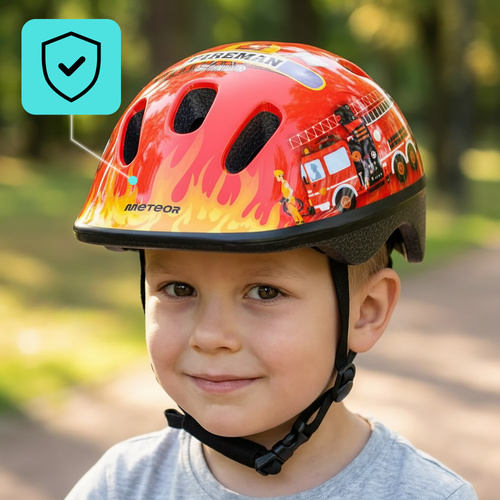 Kask rowerowy dla dzieci Meteor KS06 S 48-52 cm Firetracker