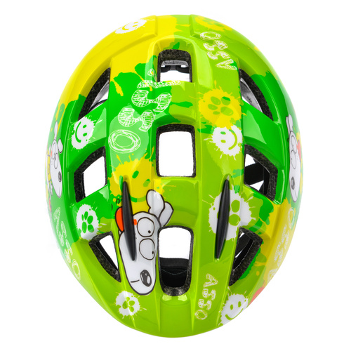 Kask rowerowy dla dzieci Meteor PNY11 M 48-53 cm Dogs zielony