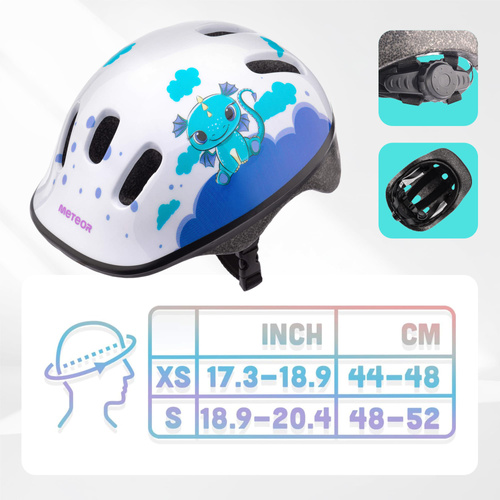 Kinderfahrradhelm Meteor KS06 S 48-52 cm Dragon