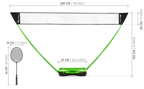 Badminton set Meteor Serve mint