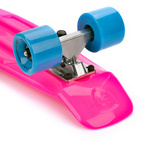 Meteor Kunststoff-Skateboard neon pink/neon blau/silbern
