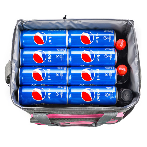 Torba termiczna Meteor Frosty 30 l różowy/szary melanż