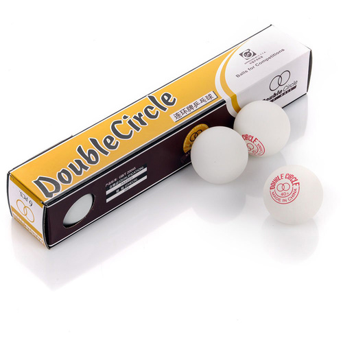 METEOR DOUBLE CIRCLE TABLE TENNIS BALLS white