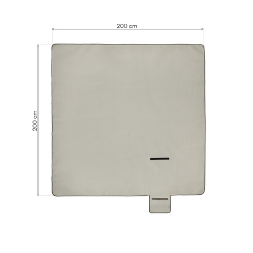 Picknickdecke Meteor 2XL 200x200 cm grau-beige