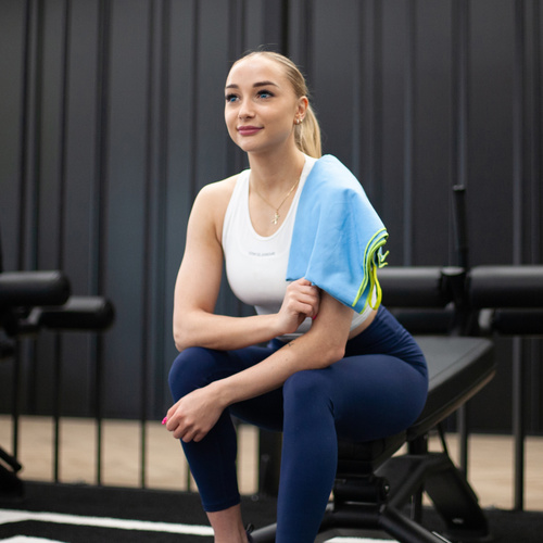 Handtuch Meteor L 80 x 130 cm blau