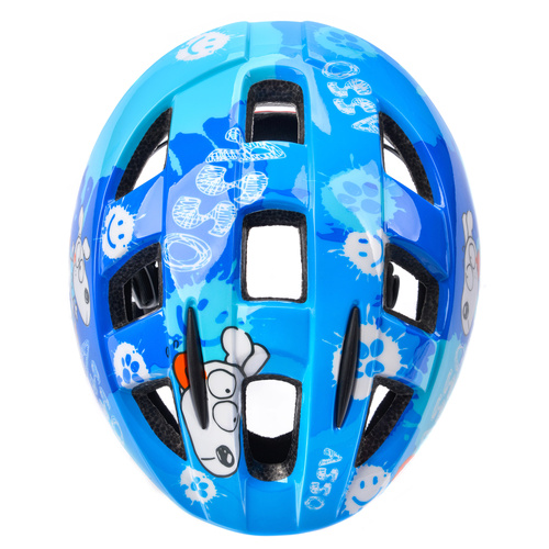 Kask rowerowy dla dzieci Meteor PNY11 S 43-48 cm Dogs niebieski