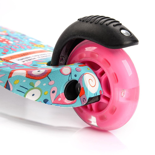 METEOR SCOOTER THREE-WHEEL WITH LED WHEELS TUCAN BIRDS