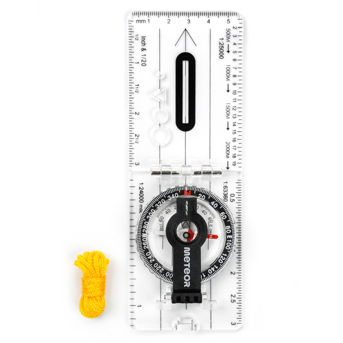 Folding compass Meteor with ruler and magnifying glass
