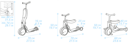 Meteor Scooter 5in1 Mixon schwarz/rosa