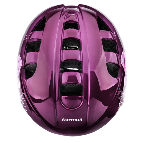 Kask rowerowy dla dzieci Meteor KS08 M 52-56 cm pink butterflies