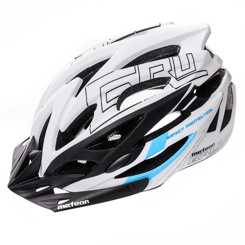 Kask rowerowy Meteor Gruver L 58-61 cm biały/czarny/niebieski