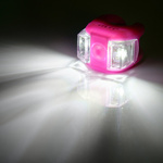 Meteor Flex Fahrradlicht-Set rosa