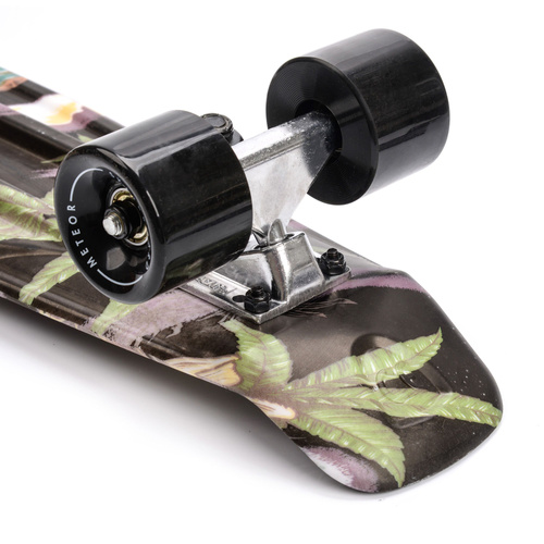 Skateboard Meteor Multikolor Blumen schwarz