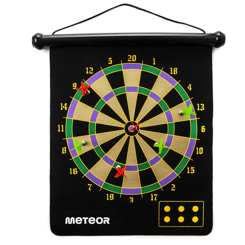 Magnetic dartboard Meteor roll-up, double-sided