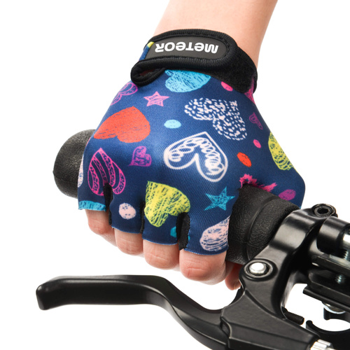 Meteor Kids M Hearts cycling gloves