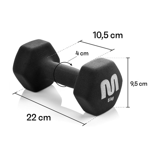 Gusseisenhantelset 2x5 kg Meteor