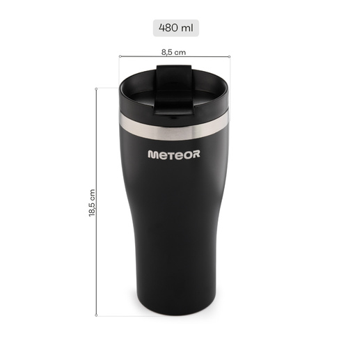 Thermobecher Meteor 480 ml schwarz