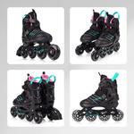 Inline skates Meteor Buzzy L 38-43 black/pink/mint