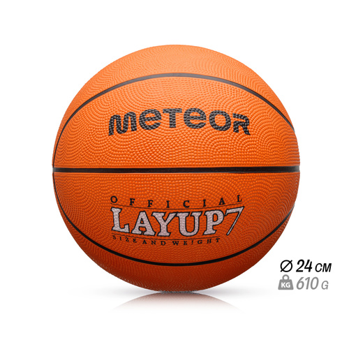 Piłka koszykowa Meteor Layup 7 pomarańczowy