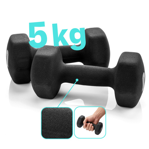 Zestaw hantli żeliwnych 2x5 kg Meteor