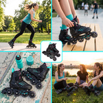 Inline skates Meteor Buzzy L 38-43 black/pink/mint