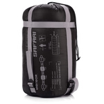 Meteor Schlafsack Safari R grau/schwarz