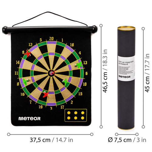 Magnetic dartboard Meteor