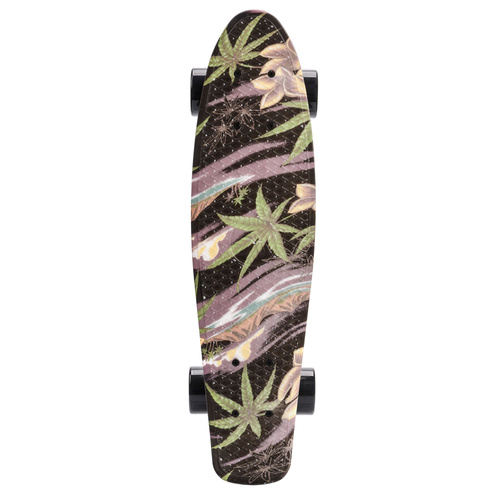 Skateboard Meteor Multikolor Blumen schwarz